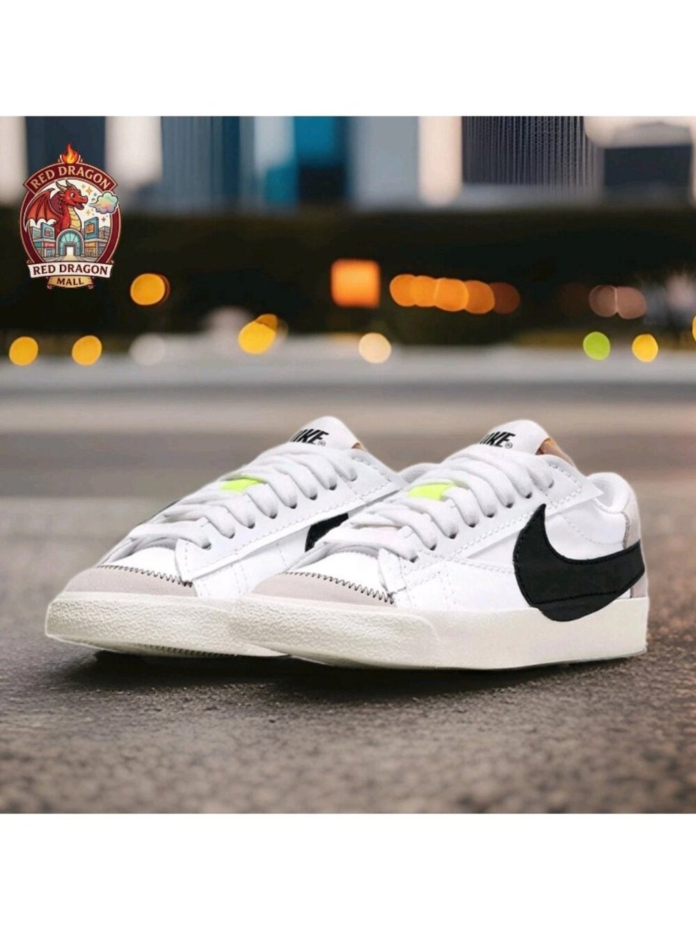 Nike Blazer Low '77 Jumbo Black White Sail DQ1470-101 - Women's Size 11